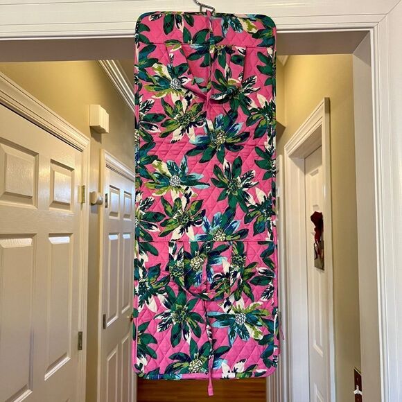 NWOT Vera Bradley Tropical Pink Paradise Makeup Travel & Crossbody Bag Set - Picture 4 of 9